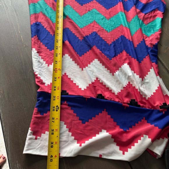 Never worn long multi color super stretchy skirt or top! XL - Picture 5 of 6